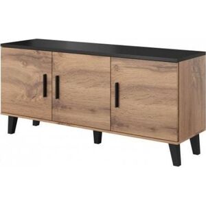 Cama Meble Komoda LOTTA 150 3D wotan + czarny mat