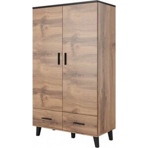 Cama Meble Szafa LOTTA 2D2S wotan + czarny mat