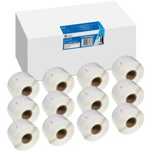 12x G&G Ετικέτες 36mm x 89mm μαύρο Συμβατό με Dymo 99012/ s0722400