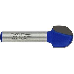 Κόπτης αυλακώσεων ακτίνας 16x8 mm, στέλεχος 8mm