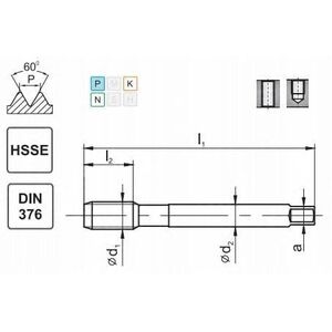 GWINTOWNIK M 6 DIN-376C (6H) HSSE 800