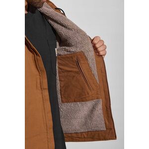Kurtka Carhartt Washed Duck Sherpa Lined Brown