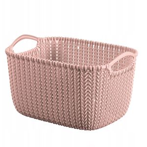 Καλάθι Knit S ορθογώνιο 8L 30x22x17cm ροζ 3253924849683