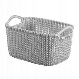 Καλάθι Knit XS ορθογώνιο 3L 25x18x14cm ανοιχτό γκρι 3253924849669