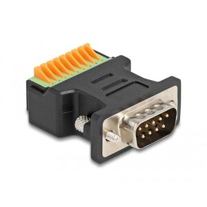 Προσαρμογέας DELOCK D-Sub 9 St > Terminalblock με κουμπί πίεσης