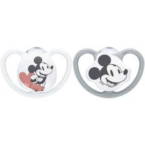 NUK Disney Mickey Mouse Klasyczny smoczek dziecięcy Ortodontyczne Silikon Szary, Biały