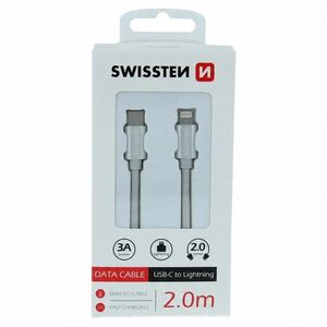 Swissten Textile Universal Quick Charge 3.1 USB-C to Lightning Data and Charging Cable 2m