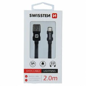 Swissten Textile Fast Charge 3A Lightning Data and Charging Cable 2m