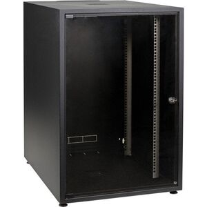 Ερμάριο δικτύου 19 ιντσών EFB OFFICE SERIES 18U 600X600 RAL9005 Μαύρο IP20 πλήρως συναρμολογημένο και αποσυναρμολογούμενο με γυάλινη πρόσοψη 45KG φορτίο