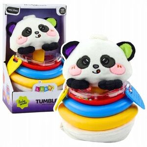 Αισθητηριακό Παιχνίδι Tumbler Panda Πυραμίδα Κουνιστή Κουδουνίστρα Οδοντοφυΐας