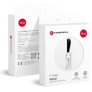 Pendrive 16GB USB 3.2 Gen 1 (USB A) FORCELL F-Data Metal ασημί
