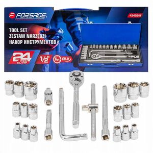 Σετ εργαλείων 1/2" 24 τεμ. (8-32mm) (εξάγωνο)
