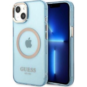 Guess Guess GUHMP13MHTCMB iPhone 13 6,1" niebieski/blue hard case Gold Outline Translucent MagSafe NoSize