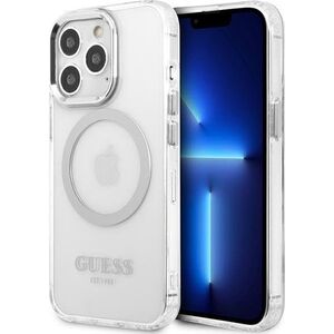 Guess Guess GUHMP13LHTRMS iPhone 13 Pro / 13 6,1" srebrny/silver hard case Metal Outline Magsafe NoSize