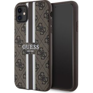 Guess Etui Guess GUHMN61P4RPSW Apple iPhone 11/XR brązowy/brown hardcase 4G Printed Stripes MagSafe