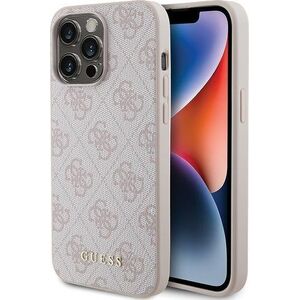 Guess Guess GUHCP15XG4GFPI iPhone 15 Pro Max 6.7" różowy/pink hard case 4G Metal Gold Logo