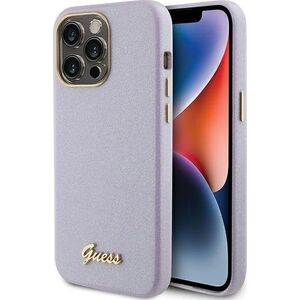 Guess Guess GUHCP15LPGMCSL iPhone 15 Pro 6.1" liliowy/lilac hardcase Glitter Glossy Script