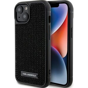 Karl Lagerfeld Karl Lagerfeld KLHCP15SHDSPLK iPhone 15 6.1" czarny/black hardcase Rhinestone Logo Metal Plate