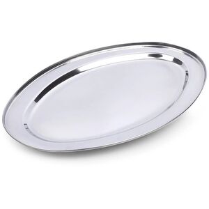 Δίσκος σερβιρίσματος Excellent Houseware από ανοξείδωτο ατσάλι οβάλ 34x21,5 εκ.