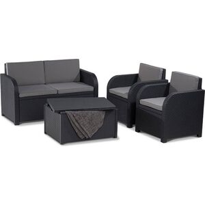 Allibert Modena set with storage table - grafitowy