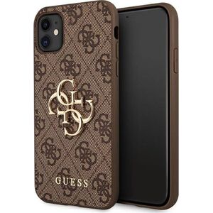Guess Guess GUHCN614GMGBR iPhone 11 6,1 brązowy/brown hardcase 4G Big Metal Logo