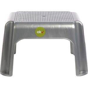 Lumarko Taboret prostokątny 36,5x30x24cm srebrny (10230)