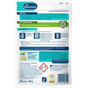 Dr. Beckmann (DE) Dr.Beckmann Listki do czyszczenia WC Ocean, 20 sztuk (PRODUKT Z NIEMIEC)