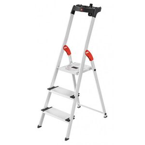 Σκάλα οικιακής χρήσης Hailo L80 ComfortLine / αλουμίνιο / 3 σκαλοπάτια