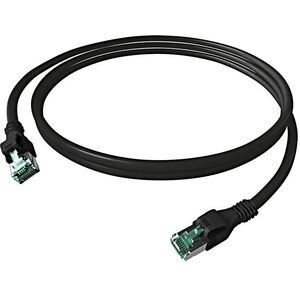 Καλώδιο Patch EasyLan DualBoot® PushPull Cat.6A (Class EA), S/FTP, RJ45 / RJ45, μαύρο, 3 m