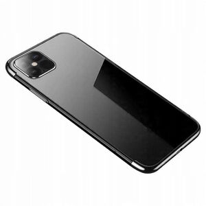 Διάφανη θήκη ζελέ με μεταλλικό πλαίσιο για Xiaomi Redmi Note 11S / Note 11 μαύρο