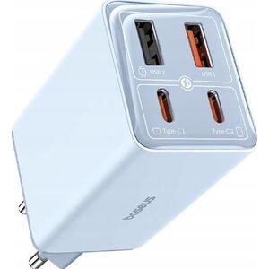 Ładowarka Baseus OS-Baseus GaN6 Pro Fast Charger 2C+2U 65W  EU Galaxy Blue((With:Mini White Cable Type-C to Type-C 100W(20V/5A) 1m Galaxy Blue)）