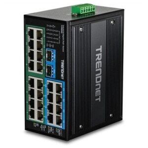 Switch TRENDnet TRENDnet Industrie Switch 26Port Gbit PoE+ Metall DIN-Rail