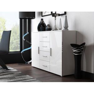 Cama Meble Komoda UNI biały/ biały połysk (WHITE)