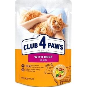 CLUB4Ł KOT φακελάκι 85g ΒΟΔΙΝΟ σε ζελέ /24
