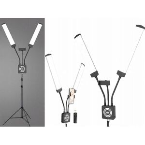 Podwójna Giętka Lampa Led Kosmetyczna Fotograficzna Video 40w + Pilot / M46 / Czarny