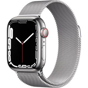 Smartwatch Apple Watch 7 GPS + Cellular 45mm Srebrny  (MKJW3WB/A)