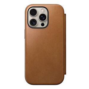 Nomad Σύγχρονο Δερμάτινο Folio, english Tan-C - iPhone 16 Pro
