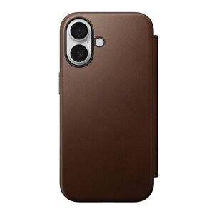 Nomad Nomad Σύγχρονο Δερμάτινο Folio, καφέ - iPhone 16
