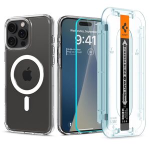 Spigen Spigen Ultra Hybrid MagSafe, λευκό + Glass tR EZ Fit Pack - iPhone 16 Pro Max