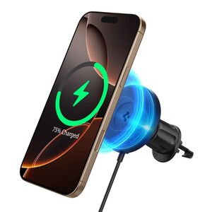 Φορτιστής Αυτοκινήτου Spigen OneTap Pro 4 MagSafe, μαύρο - Ασύρματο / Γάντζος Εξαερισμού