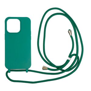 Mobile Origin Lanyard Case - Θήκη με κορδόνι, σκούρο πράσινο για iPhone 14 Pro