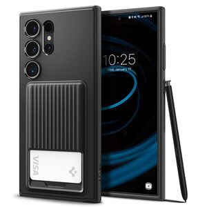 Spigen Spigen Liquid Slot, μαύρο ματ - Samsung Galaxy S24 Ultra