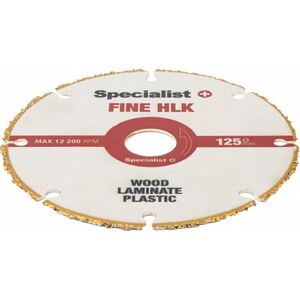 Παγκόσμιος δίσκος κοπής SPECIALIST+ Fine Hlk, για ξύλο, λαμινάτ, πλαστικό, μέταλλο, 125 mm