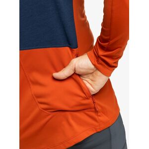 Μπλούζα ποδηλασίας Norrona Fjora Equaliser LS Zip Top - rooibos tea/indigo night