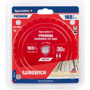 Δίσκος κοπής 165x30Tx20mm, Sandwich PREMIUM, SPECIALIST+