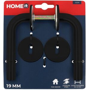 Home>it® πόμολο πόρτας με λαβή L 19 mm. μαύρο ματ