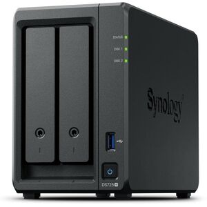 Synology DiskStation DS725+ serwer danych NAS Ryzen Embedded R1600 4 GB DDR4 0 TB Czarny