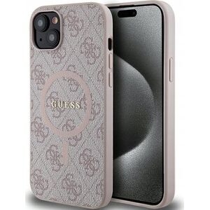 Guess Oryginalne Etui GUESS Hardcase GUHMP14SG4GFRP do iPhone 14 (Kompatybilny z Magsafe / 4G Ring classic logo / różowy)
