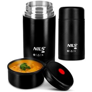 Θερμός φαγητού 1000ML μαύρο Nils Extreme
