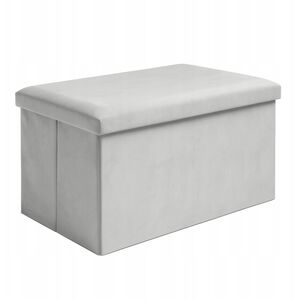 Pufa welurowa szara 60x30x30 cm Ruhhy 25994